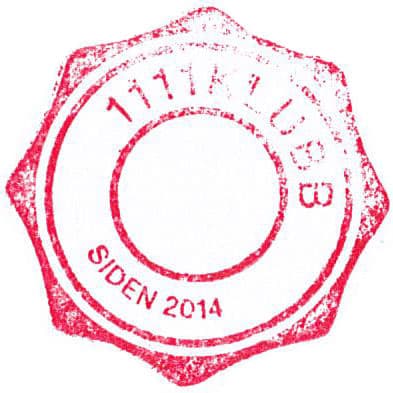 1111Klubb stempel